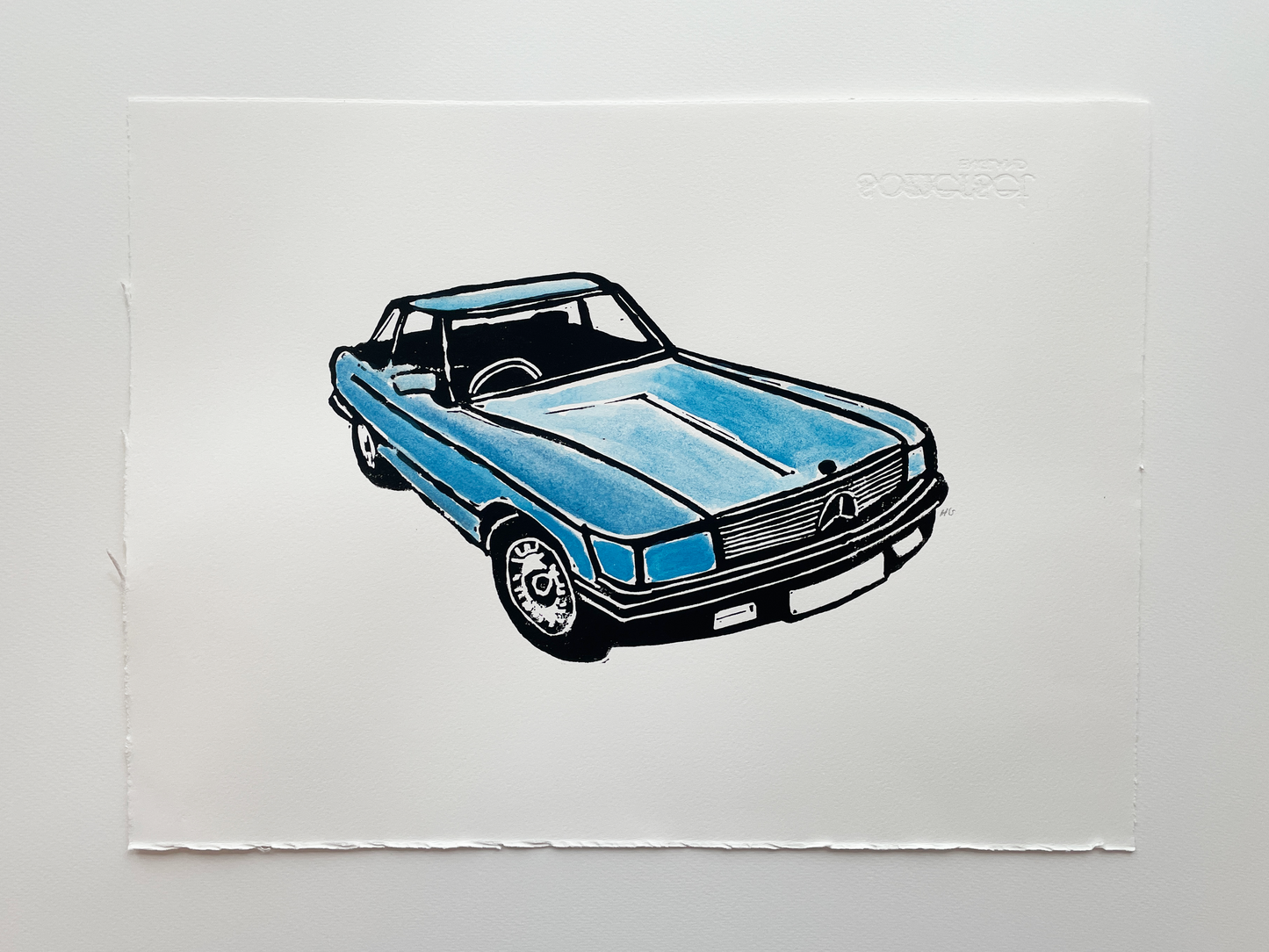Blue Mercedes 560