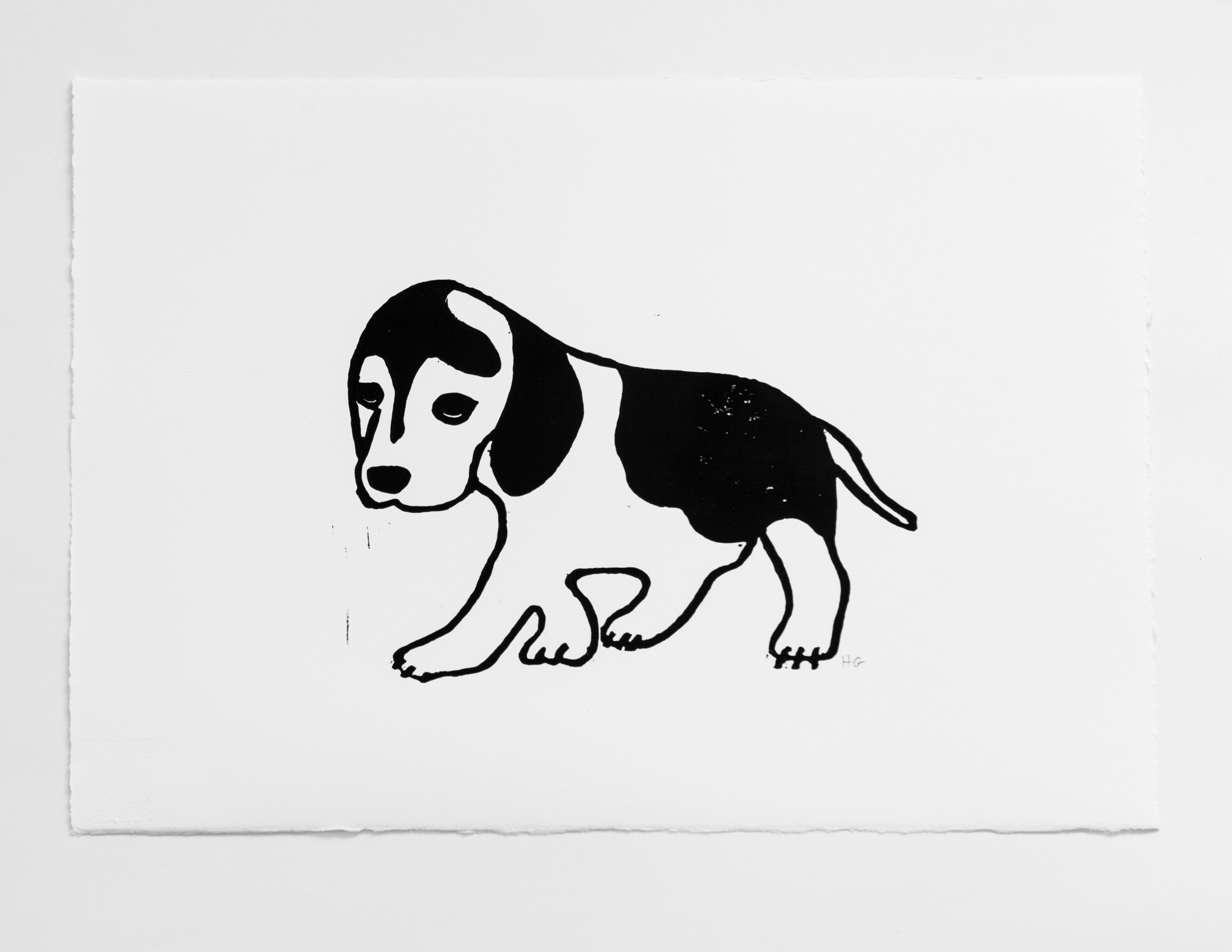 big eyed dog drawings