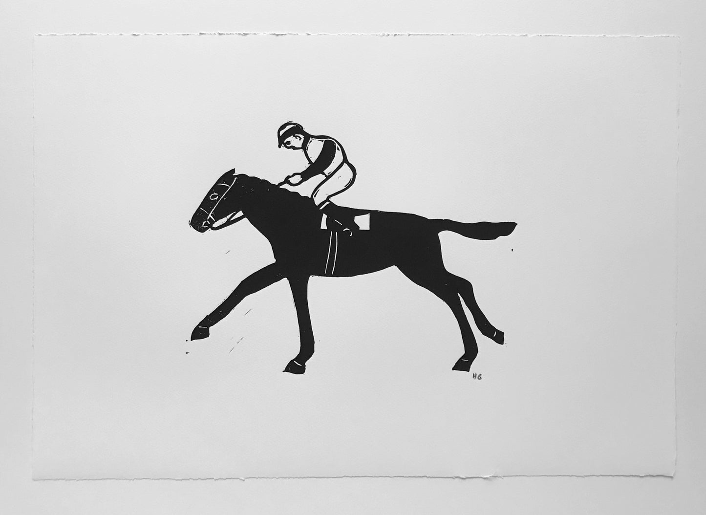 Racehorse With Jockey