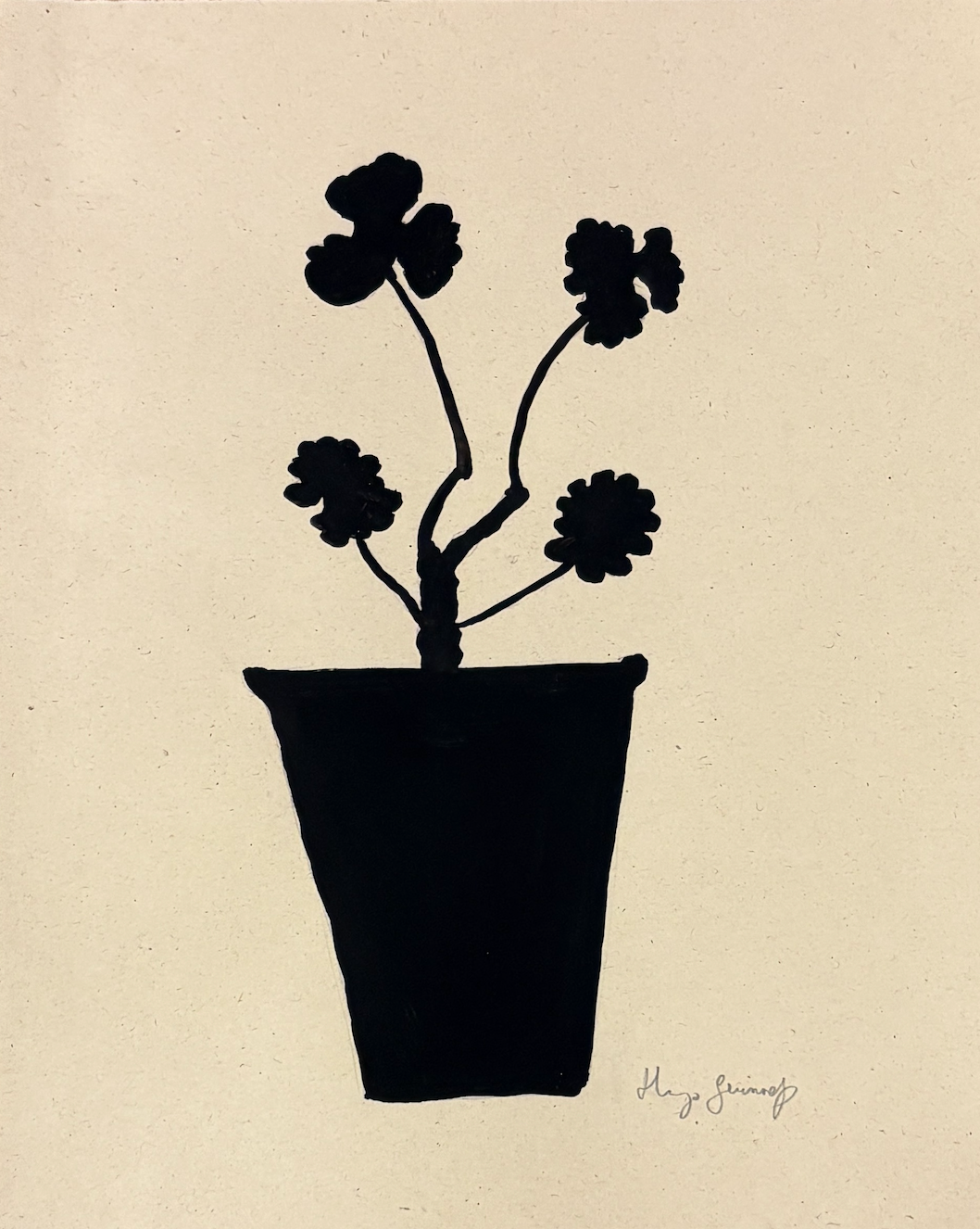 Geranium drawing