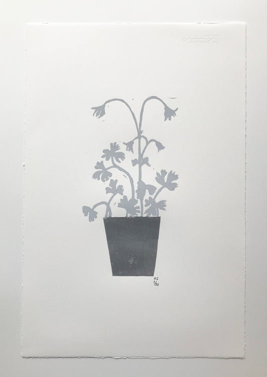 Limited Edition Silver & Grey Potted Plant